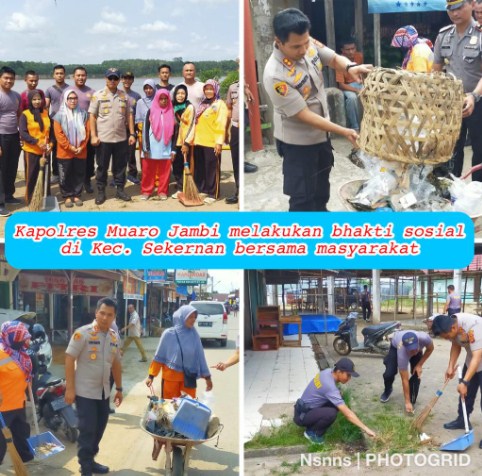  Cegah Virus Corona, Polres Muaro Jambi Galakkan Kegiatan Karya Bhakti