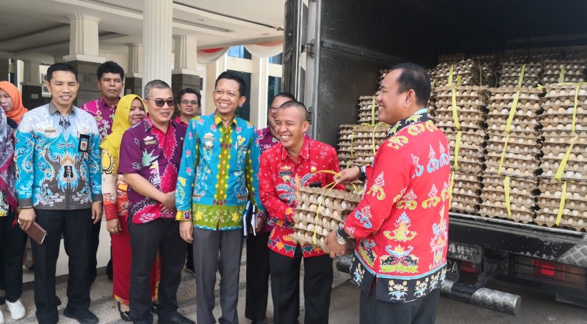 50 Ribu Butir Telur Akan Disalurkan, Bupati Tulang Bawang Terima CSR PT Japfa Comfeed Indonesia TBK