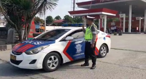 Satlantas Polres Sergai Terapkan Public Addres Cegah Penyebaran Virus Corona