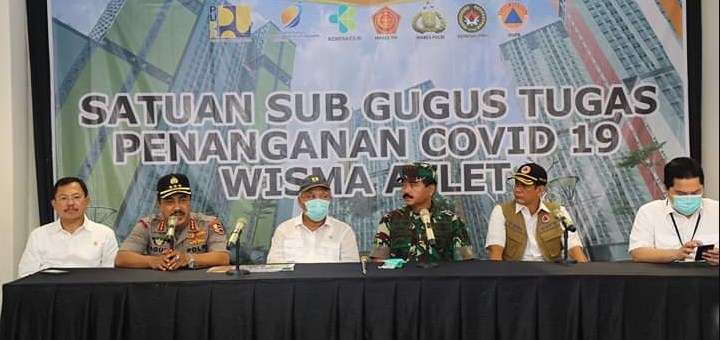 Kabaharkam Polri Bersama Panglima TNI Cek Wisma Atlet Kemayoran