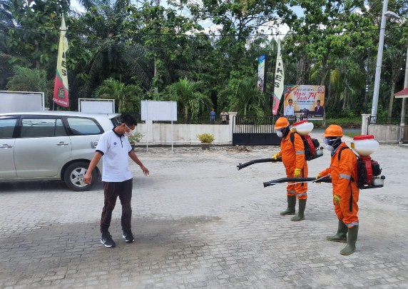 Dinkes Asahan Sterilisasi Peserta Pelatihan BBPLK Dari Bekasi