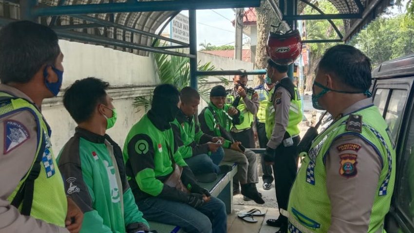  Polsek Medan Helvetia Himbau Ojol Waspadai Covid-19