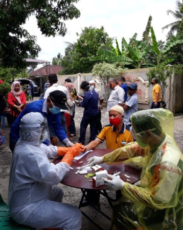  Pasca Keluarnya Hasil Swab Alm SBB dan Kadis KBP3A Asahan Dinyatakan PDP, 46 Masyarakat Dirapid Test Serta Diisolasi Mandiri