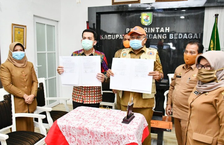 BPK Serahkan Hasil Pemeriksaan Laporan Keuangan Pemkab Sergai Secara Daring