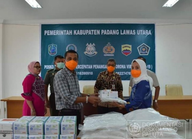 Cegah Covid-19, Provsu Serahkan Bantuan Kepada Pemkab Paluta