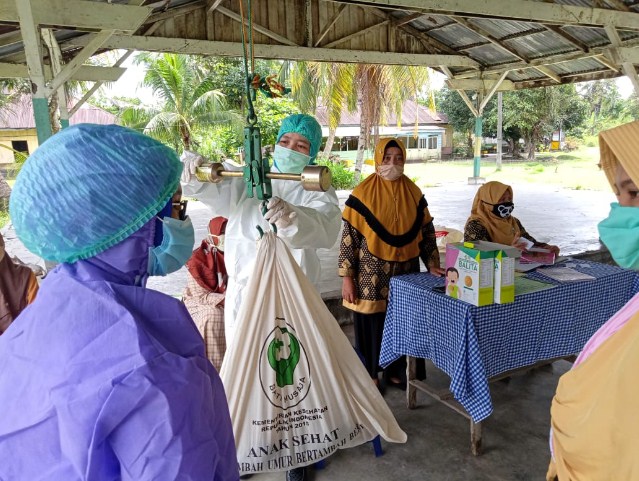  TP PKK Kecamatan Kisbar dan UPTD Puskesmas Sidodadi Gelar Posyandu Gabungan