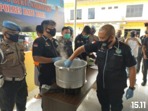 Polres Batubara Musnakan 393 Gram Sabu