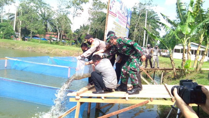  Polres Asahan Gandeng Pemkab Tabur 30 Ribu Bibit Ikan Tawar