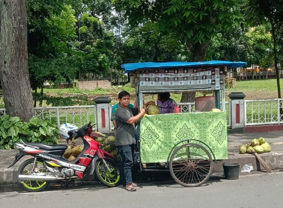  Tak Dapat Bantuan Apapun, Penjual Kelapa Muda Bertahan Hidup di Pandemi Covid-19