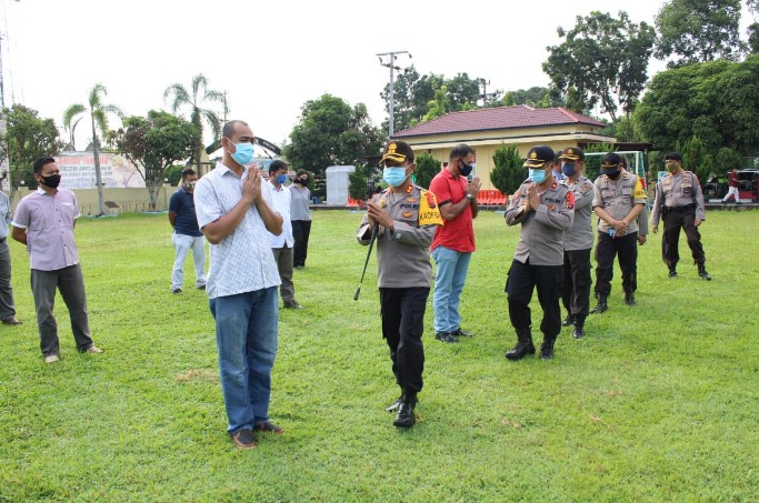 Gelar Halal Bi Halal, Polres Sergai Terapkan Protokol Kesehatan Cegah Covid-19