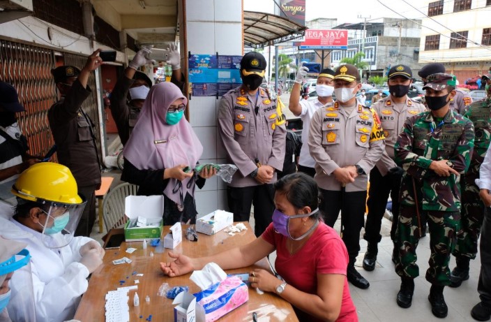 Tinjau PSBB, Polda Riau Bersama GTPP Covid-19 Provinsi Turun Langsung ke Kota Dumai