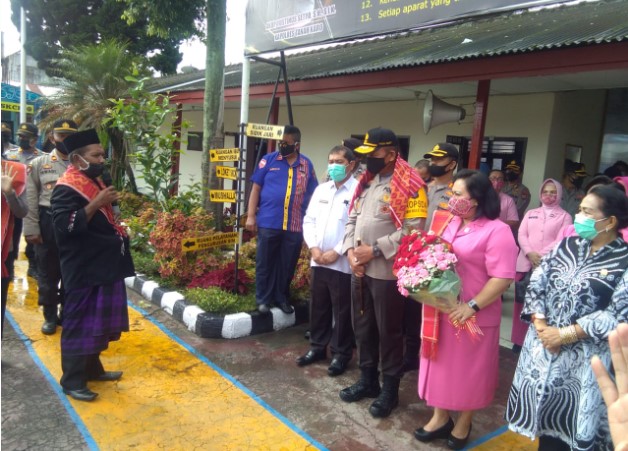  Forkopimda Sambut Kunker Kapoldasu di Polres Tanah Karo