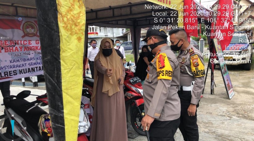  Rangkaian Hari Bhayangkara Ke-74, Polres Kuansing Berikan Pelayanan Service Motor Gratis