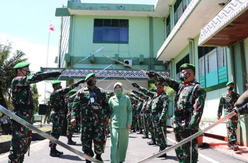  Lepas Sambut Danrem, Korem 022/PT Terapkan Protokol Kesehatan