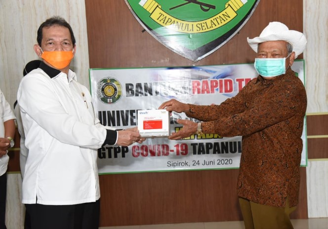  Pemkab Tapsel Terima Bantuan Rapid Test Dari USU