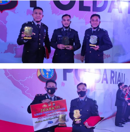  Brigadir David Gusmanto Raih Juara II Polisi Teladan Tingkat Polda Riau di Hari Bhayangkara ke-74