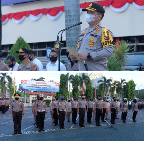  693 Personel Polda Riau Naik Pangkat, Kapolda Ingatkan Selalu Berbuat Baik dan Bekerja Sungguh Sungguh