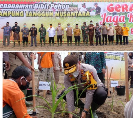  Dukung Program Ketahanan Pangan Nasional, Kapolda Riau Lounching Jaga Kampung