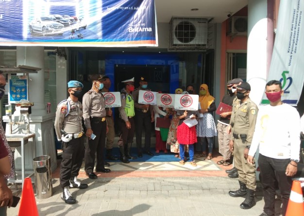  Polres Sergai bersama Satpol PP Sosialisasi AKB Kepada Masyarakat