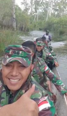  Meski Terbalut Rindu, 450 Prajurit Yonif 125/Si’Mbisa Tetap Semangat Jaga Perbatasan Papua