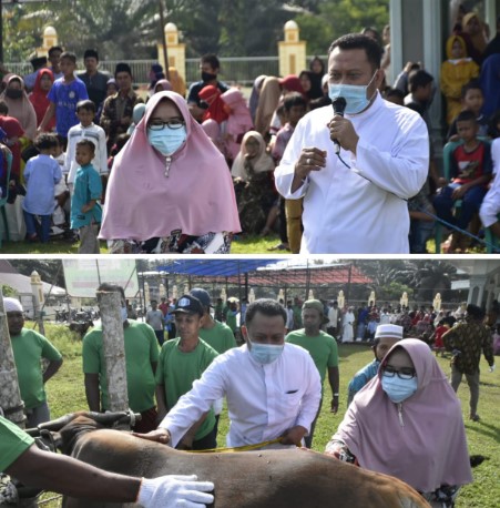  Laksanakan Shalat Ied di Kampung Halaman, Catur Sugeng Serahkan Hewan Qurban