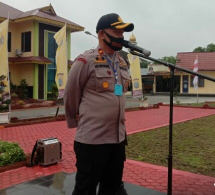  Kapolres Batubara Minta Para Personil Terus Himbau Masyarakat Bahaya Covid-19