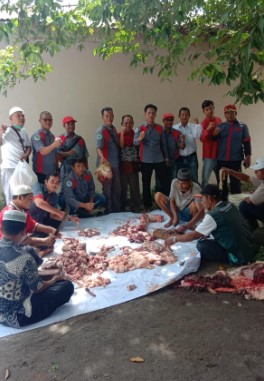  IWO Sergai Sembelih Dua Ekor Kambing