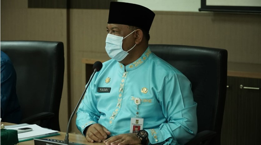  Bupati Kampar Pimpin Rapat Hari Jadi Riau Ke 65 dan HUT RI Ke 75 Tahun 2020