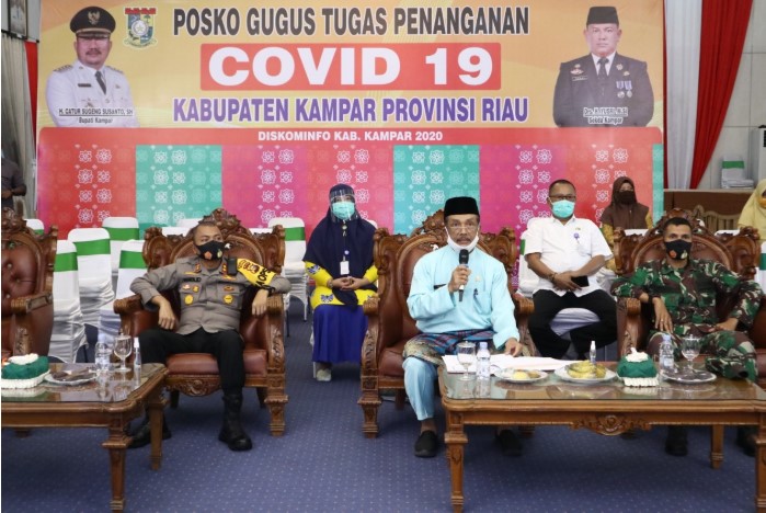  Bupati Laporkan Langkah Pemda Kampar Tangani Penyebaran Covid-19