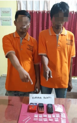  Polsek Kampar Kiri Kembali Tangkap 2 Pelaku Narkoba di Desa Kuntu