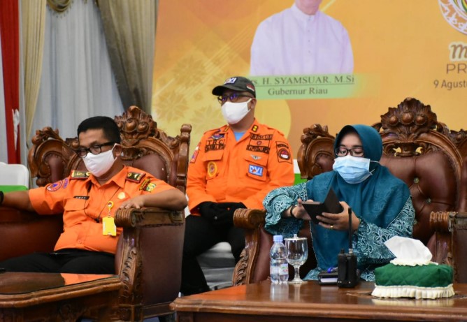  Dukung Setengah Miliar Masker, TP PKK Kampar Berdayakan Kader PKK  Desa