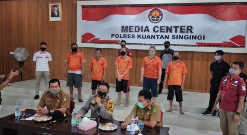  Polres Kuansing Dalami Dugaan Keterlibatan Tersangka Pembakar Alat Berat Sebagai Koordinator PETI