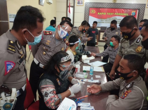  Hasil Rapid Test, 61 Personel Satlantas Polres Sergai Tidak Reaktif