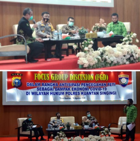  Kapolres Kuansing Bersama Bupati dan Dinas LHK Gelar FGD Tentang Peti