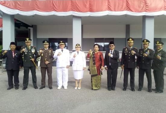 Tabtu dan Tabur Bunga Ditiadakan di Masa Pandemi, Pemkab Karo Gelar Upacara Bendera HUT Kemerdekaan RI-75