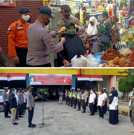  Tim Gabungan TNI-POLRI dan Pemkab Kampar Lakukan Pendisiplinan Masyarakat Terapkan Protokol Kesehatan