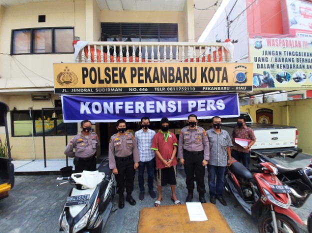  Pelaku Curanmor Tak Berkutik Dibekuk Polsek Pekanbaru Kota