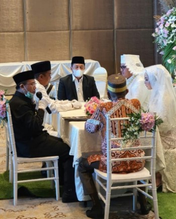  Bupati Zahir Jadi Saksi Akad Nikah Putra Sekdakab Batubara