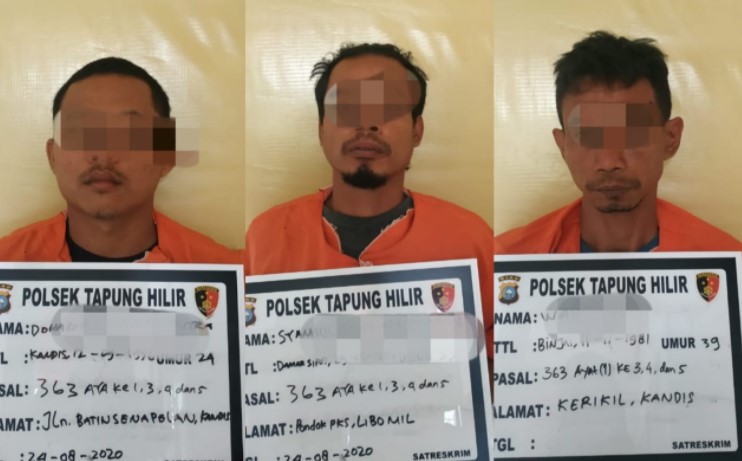  3 Kawanan Pelaku Curanmor Diringkus Polsek Tapung Hilir