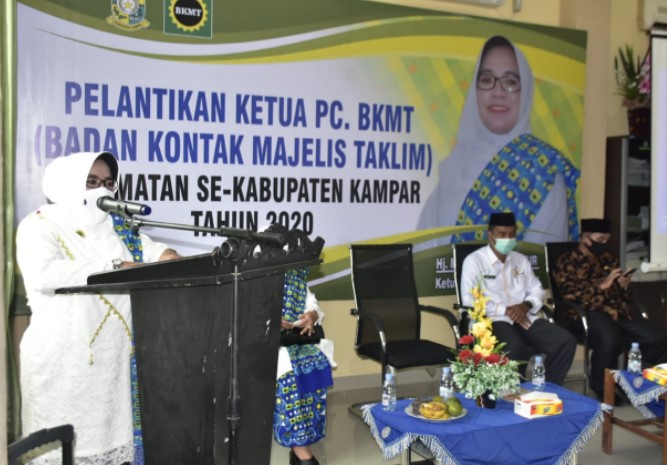  Muslimawati Catur Lantik PC BKMT Periode 2020-2025 se Kabupaten Kampar