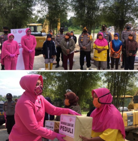  HKGB Ke- 68, Polres Siak dan Bhayangkari Cabang Siak Gelar Bakti Sosial