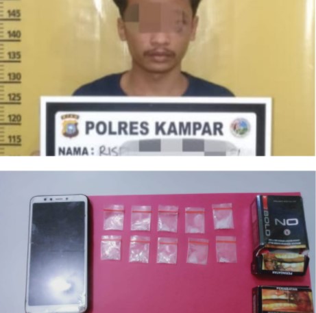  Satres Narkoba Polres Kampar Kembali Ringkus 2 Pengedar Shabu di Desa Kuntu, 1 Orang DPO