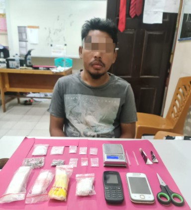  Resnarkoba Polres Kampar Tangkap Pengedar Shabu dan Daun Ganja di Desa Ganting Salo