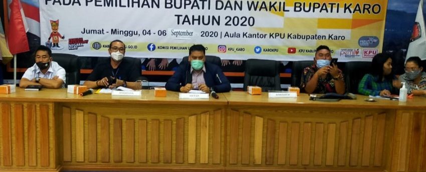  KPUD Karo Tetapkan 5 Pasang Calon Bupati dan Wakil Bupati di Pilkada 2020