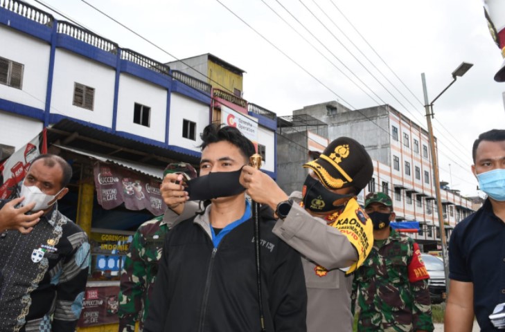  Polres Serdang Bedagai Bersama Kodim 0204/DS dan Satpol PP Gelar Operasi Yustisi Protokol Kesehatan