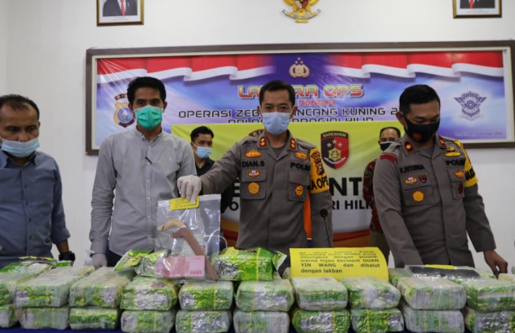  Polres Inhil Amankan 50 Kg Sabu