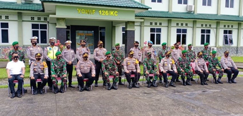 HUT TNI Ke- 75, Kapolres Batubara Kunjungi Kodim AS dan Batalyon KC