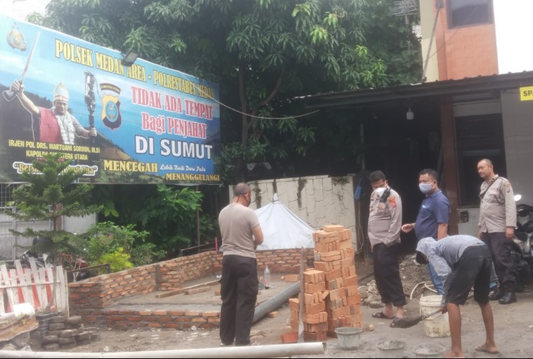  Polsek Medan Area Bangun Rest Area Baru Untuk Para Pengunjung