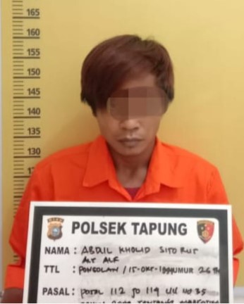  Polsek Tapung Ciduk Pengedar Sabu Desa Gading Sari