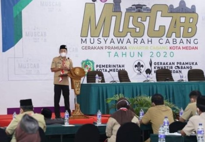  Pjs Wali Kota Medan Buka Muscab Gerakan Pramuka